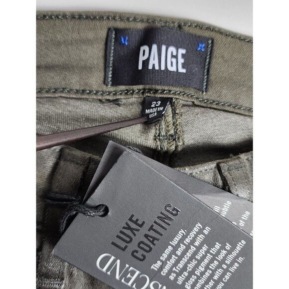 Paige Verdugo Ultra Skinny Luxe Coating NWT Jeans in Army green, Size 23 - Picture 9 of 9